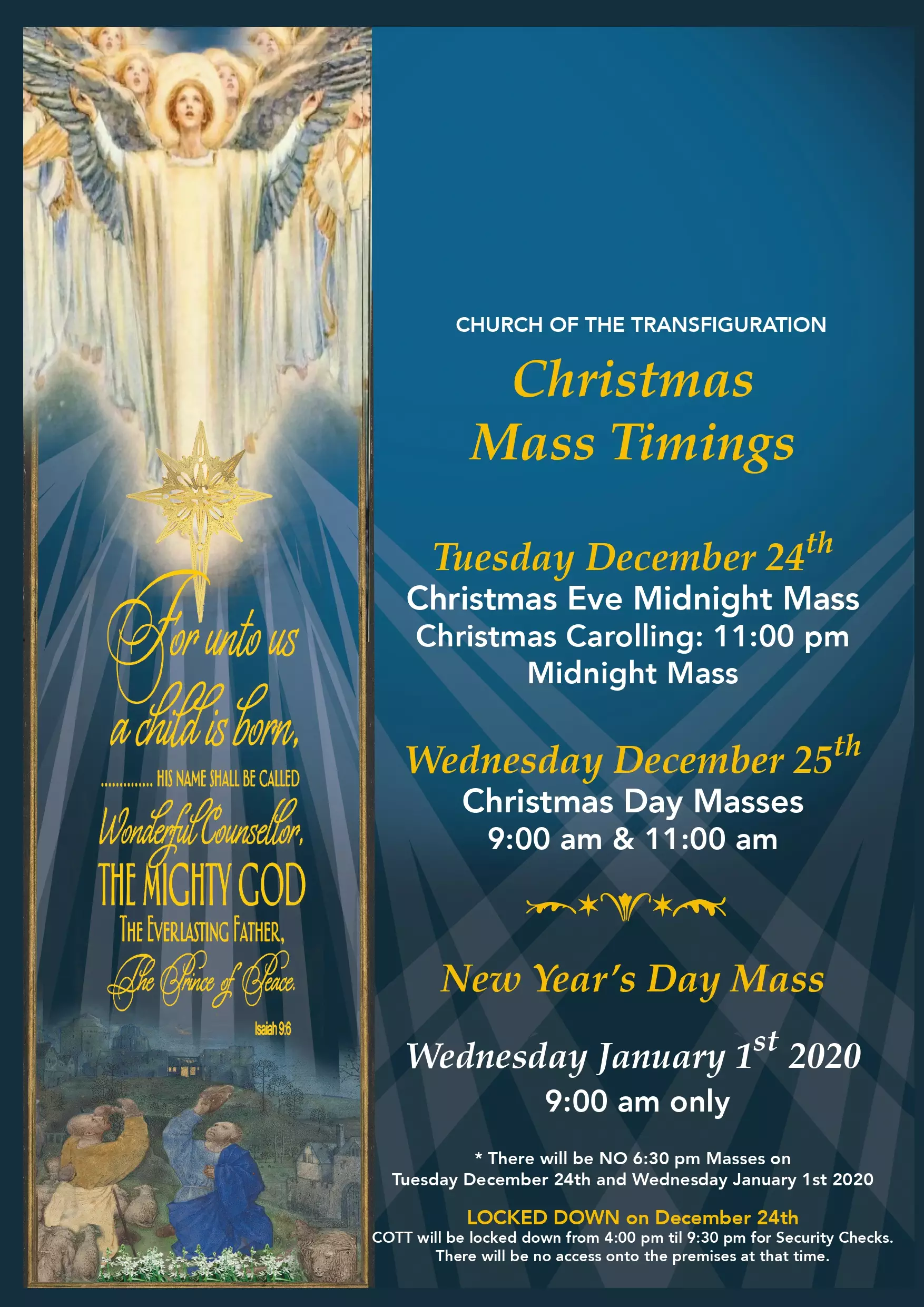 Christmas Mass Timings Church Of The Transfiguration Singapore